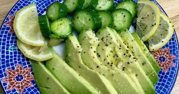 Avocado and Cucumber Plate