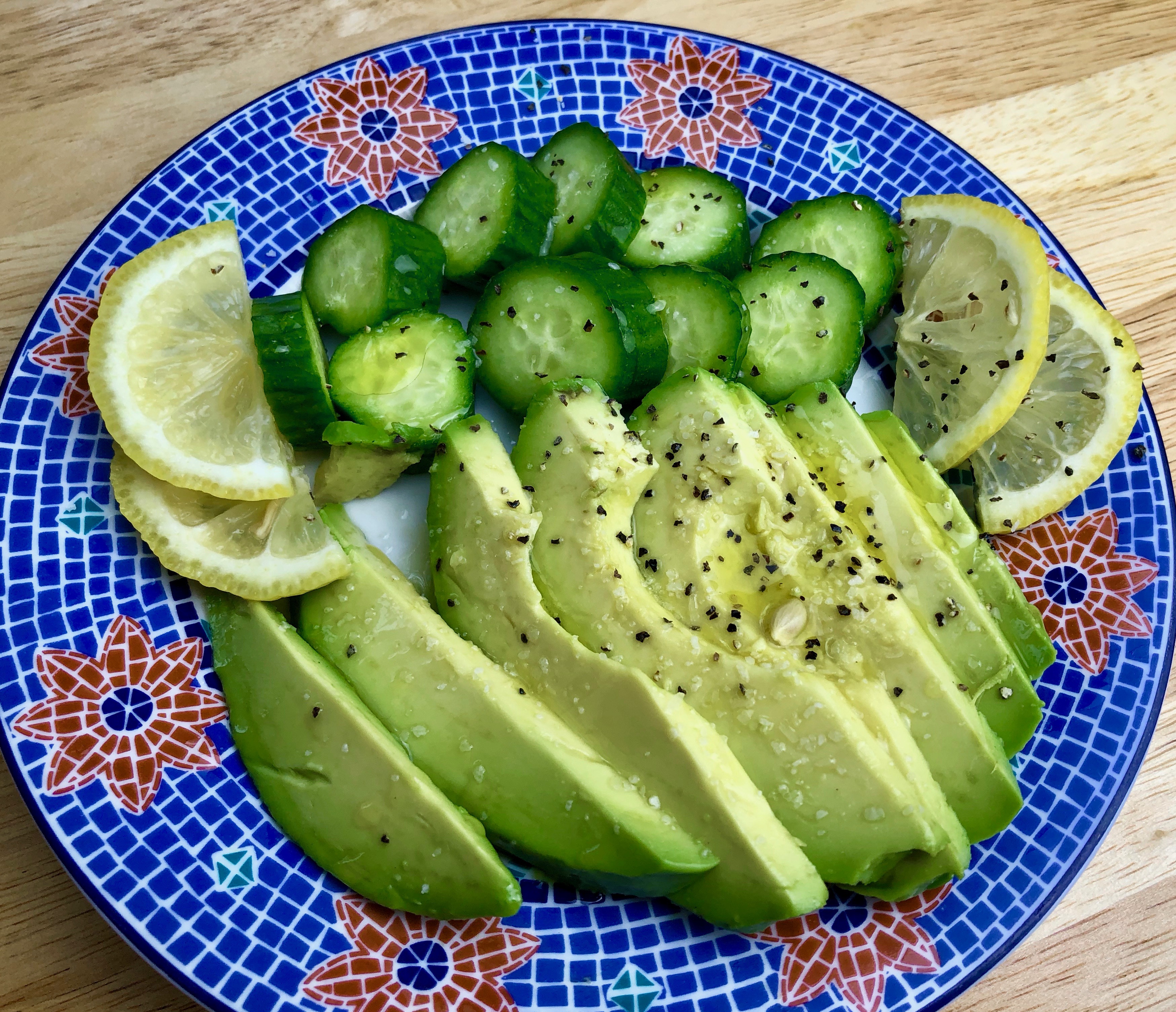 Avocado and Cucumber Plate