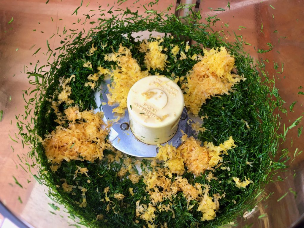 combining citrus zest with dill