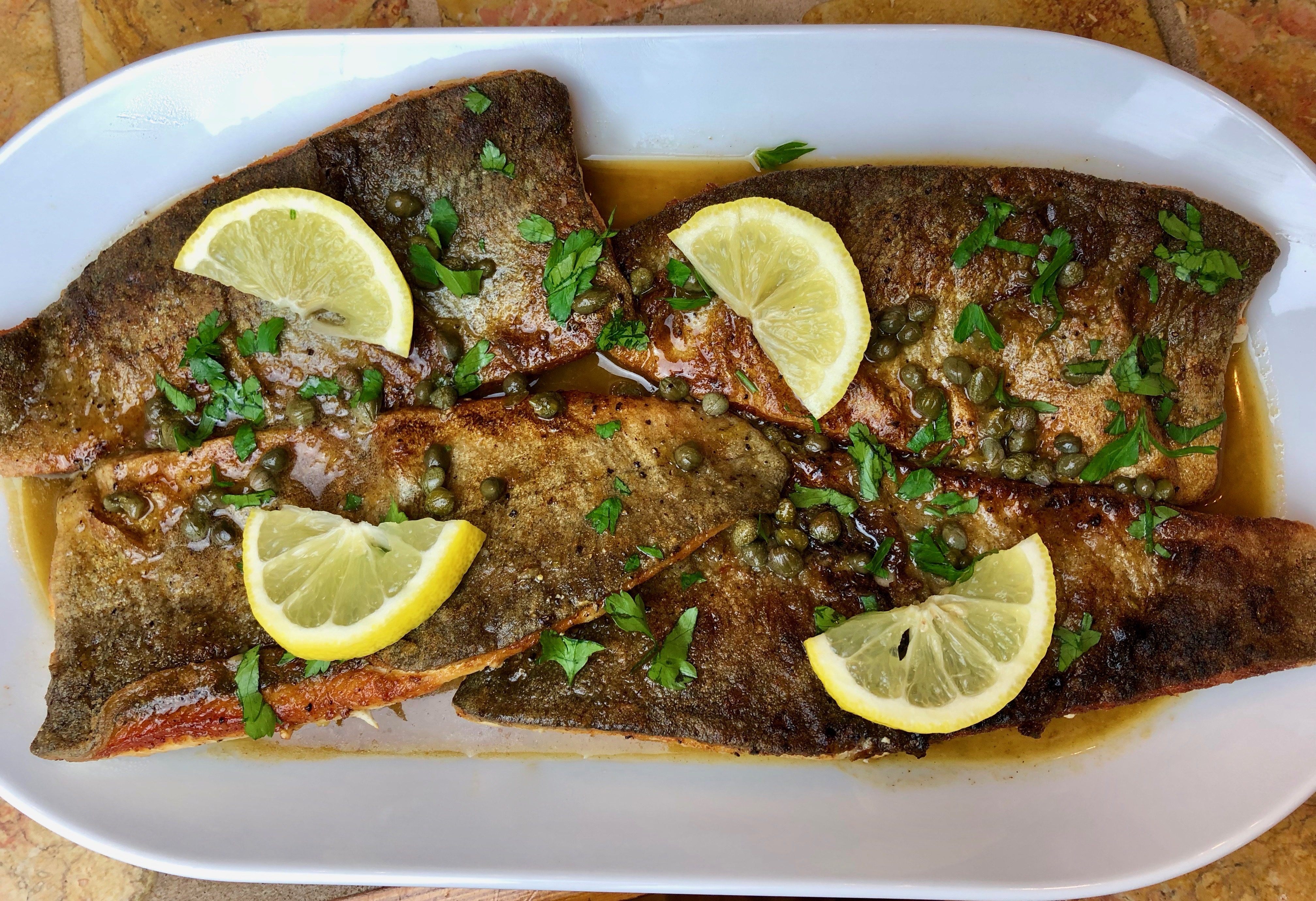 Crispy Trout with Lemon and Capers – Gluten Free