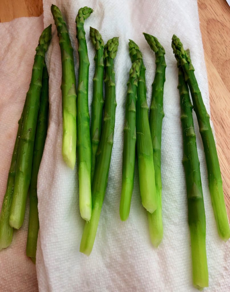 dry asparagus be sautéing them