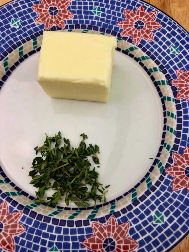 Butter and Thyme leaves