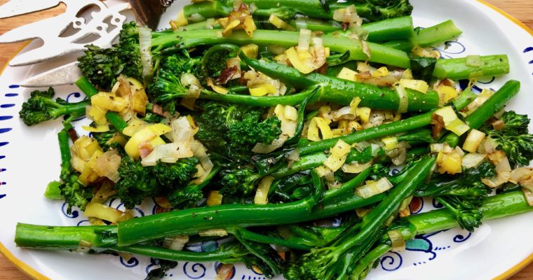 Sautéed Broccolini with Caramelized Leeks
