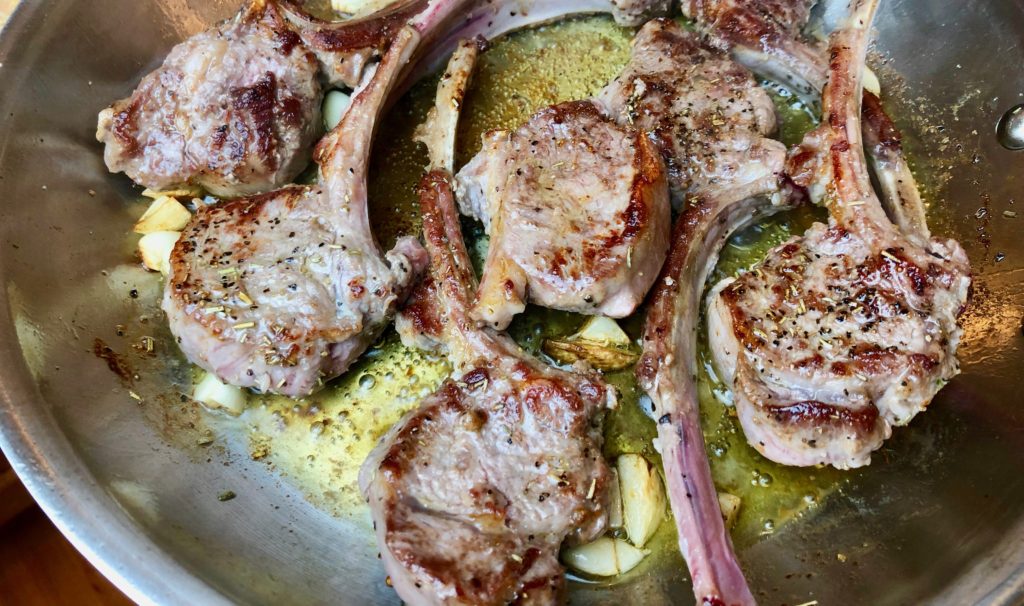 flip lamb chops and finish cooking for an additional minute