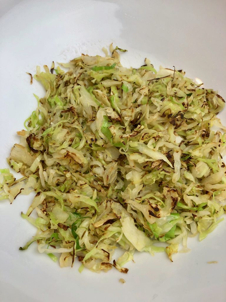 browned cabbage for drunken noodles