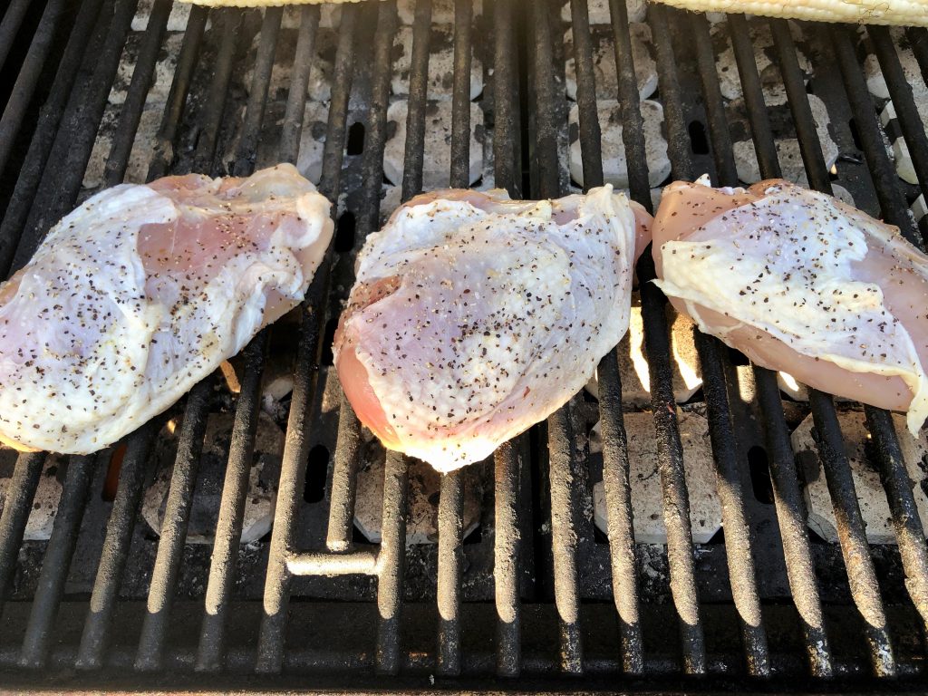 grill breast skin side up