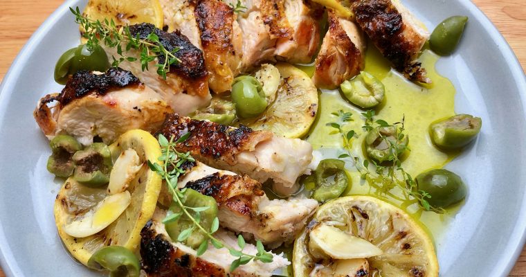 Mediterranean Grilled Chicken with Lemon and Olives