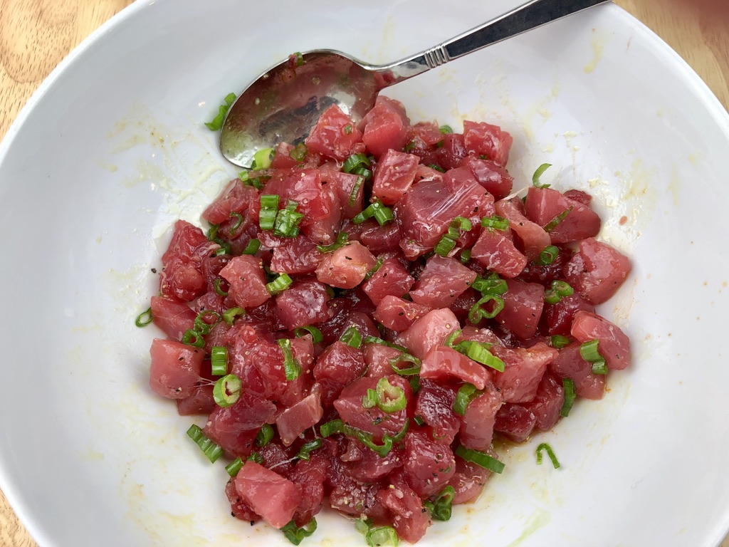 diced raw tuna mixed with all seasonings