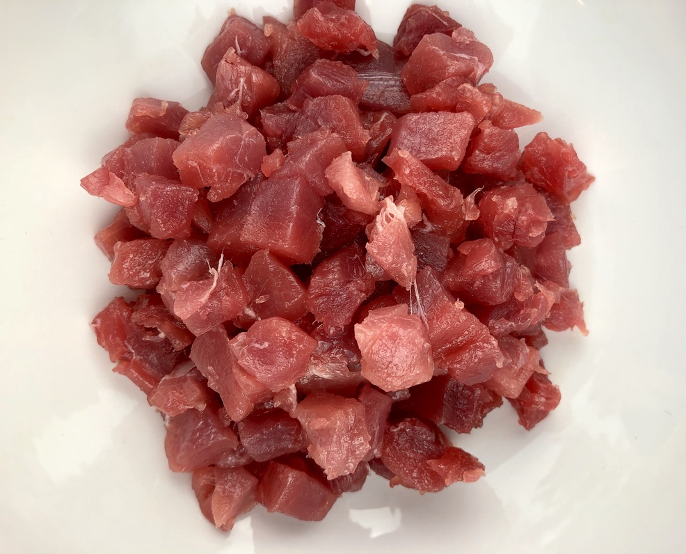 diced raw tuna