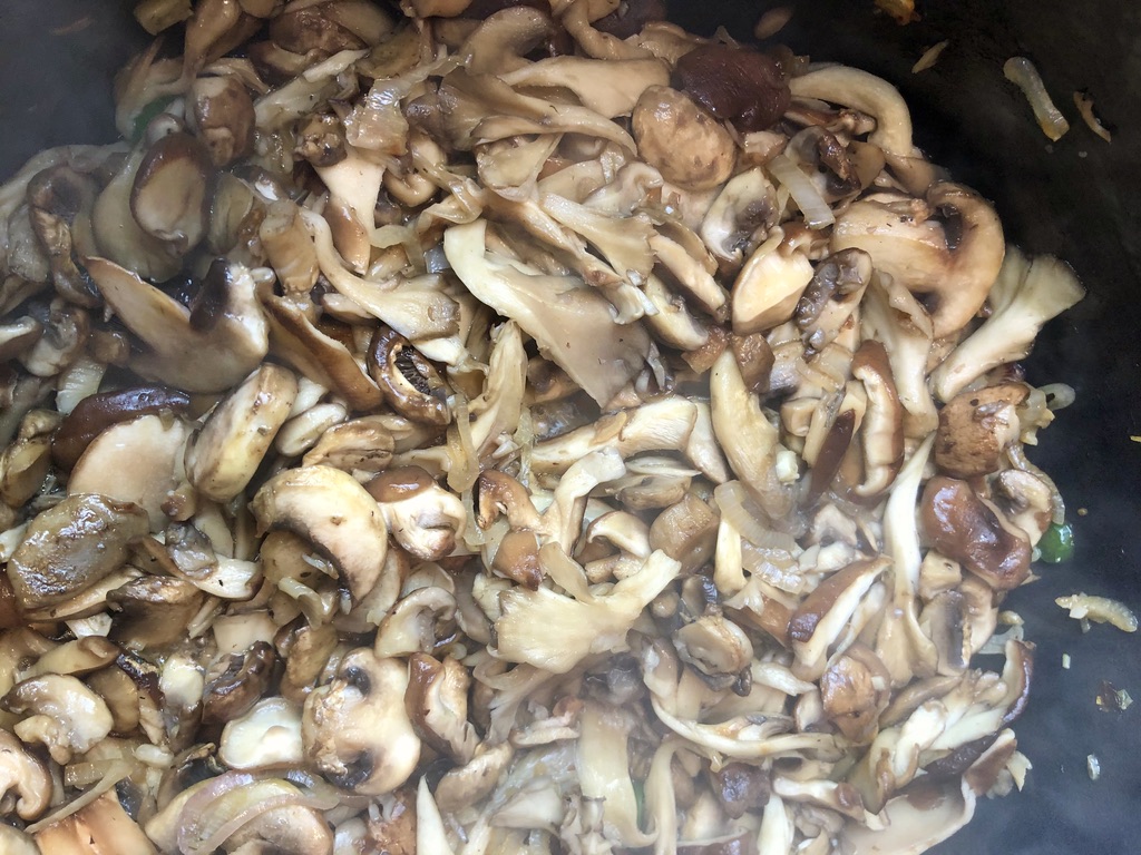 cooking mushrooms for 15 minutes