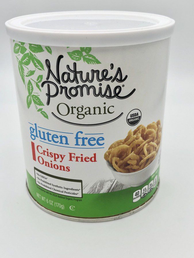 nature's promise, crispy fried onions, gluten free
