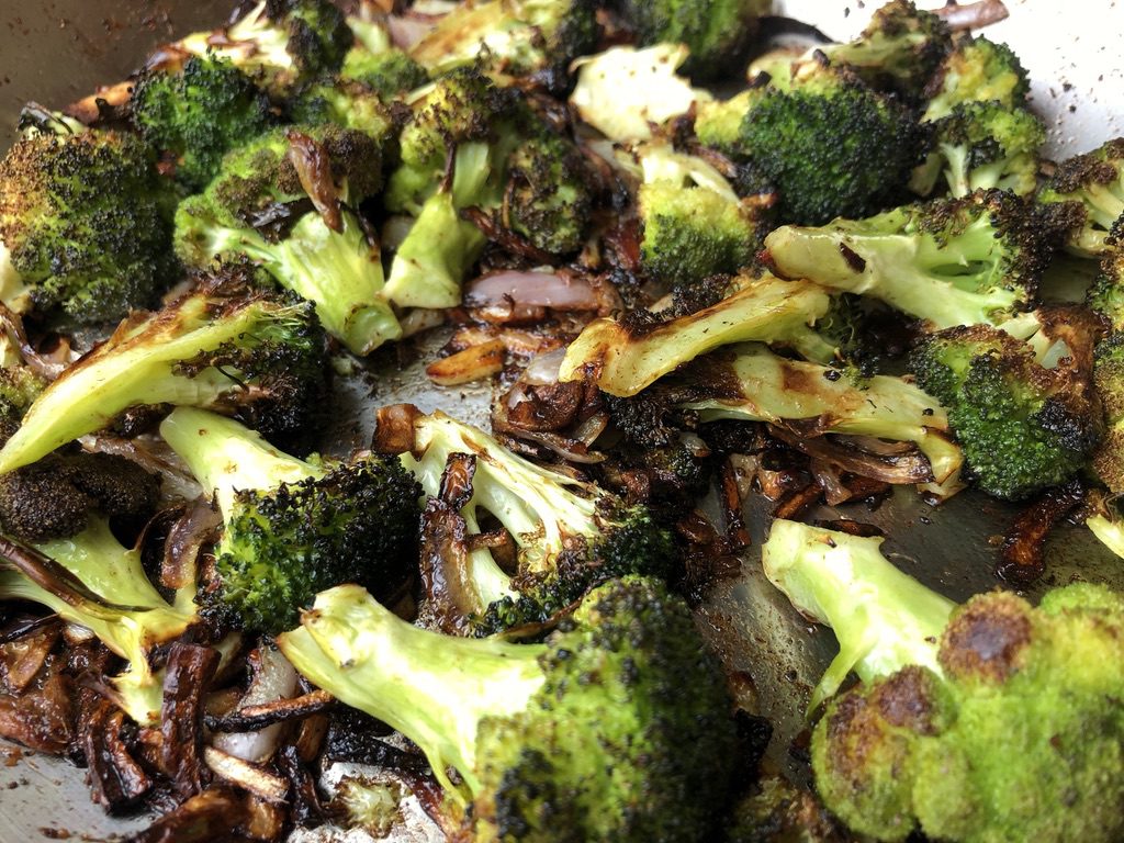 roast broccoli for 25 minutes