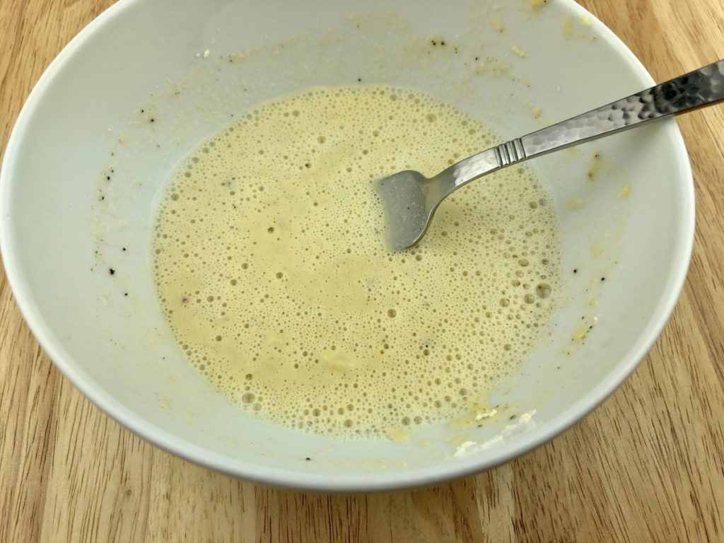 batter ingredients mixed together