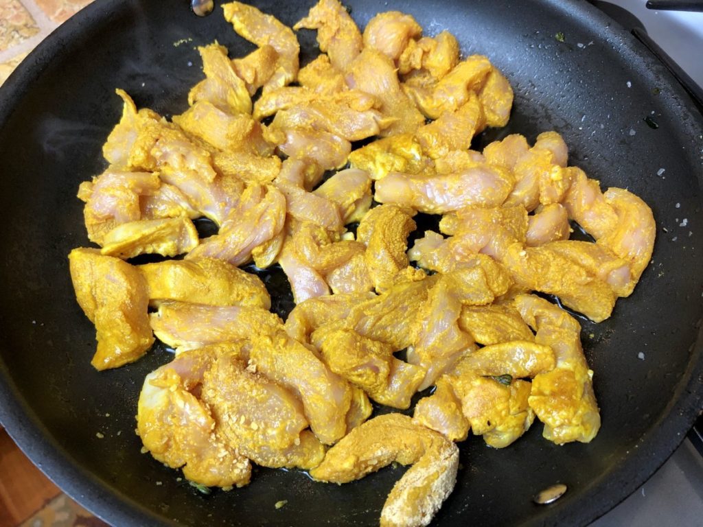 cook chicken for 2-3 minutes