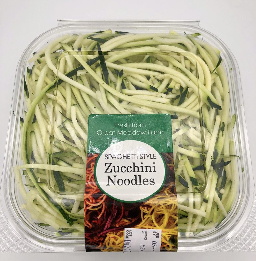 store-bought, pre-cut zucchini noodles