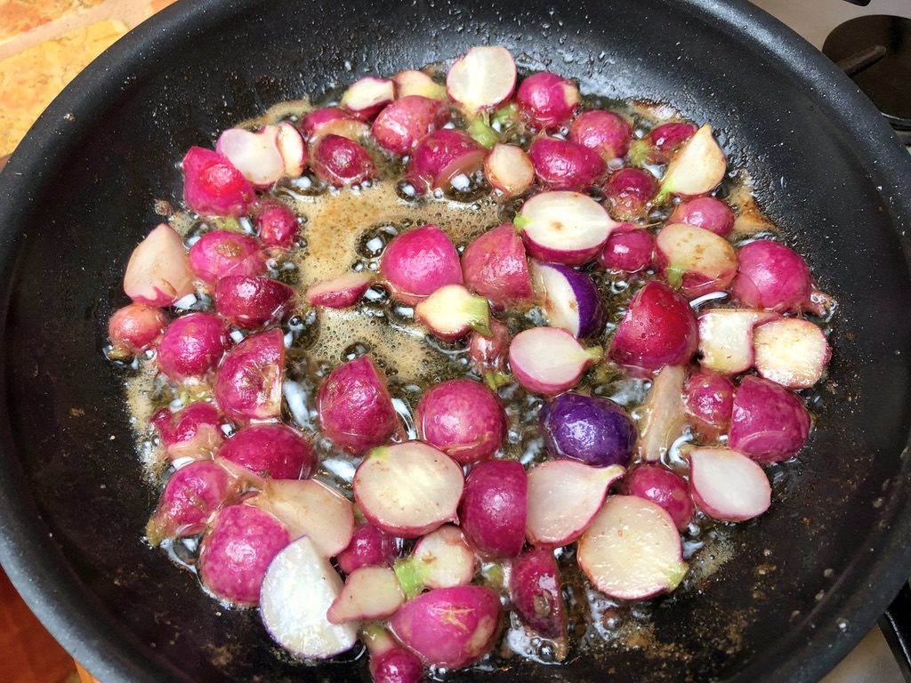 add radishes to anchovy butter