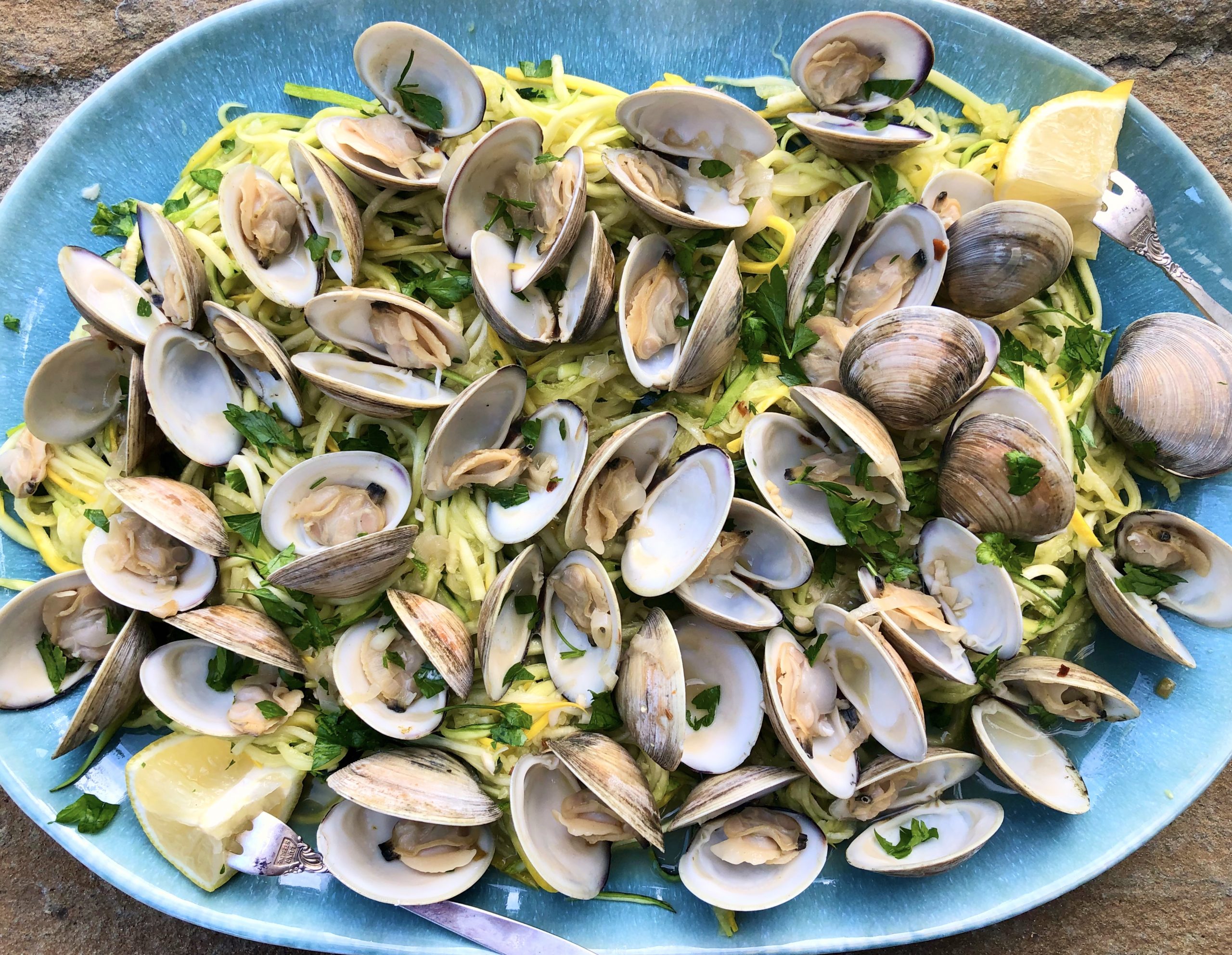 Zoodles with White Clam Sauce