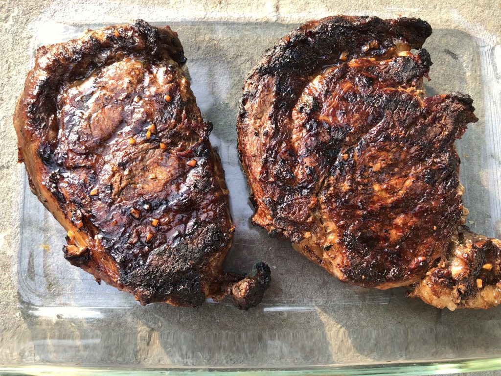 grilled lacquered, resting for 10 minutes