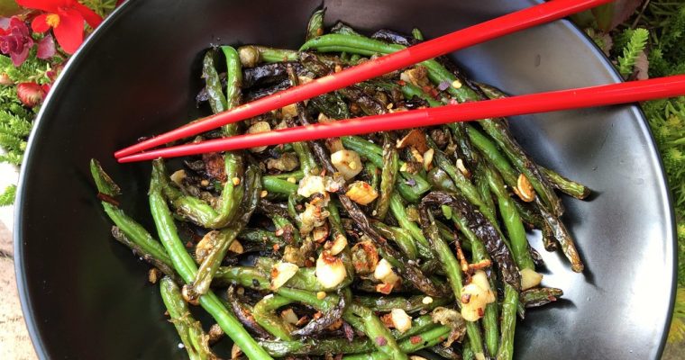 Garlic Blistered Green Beans with Capers