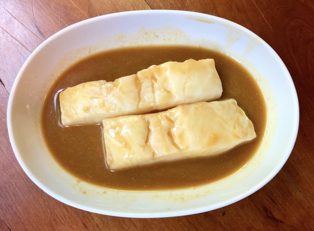 marinate chilean sea bass fillets in the miso sauce