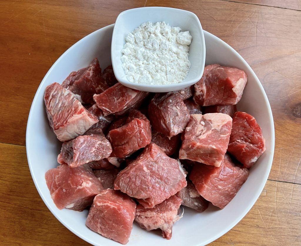 cubed beef and gluten free flour