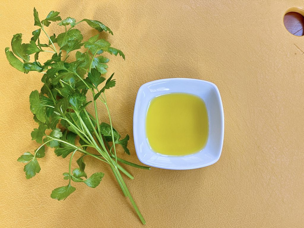 parsley and olive oil