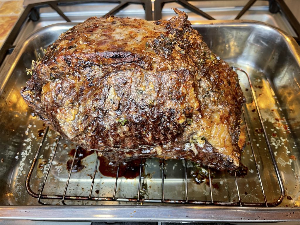 rib roast - roasted for 2 1/2 hours 