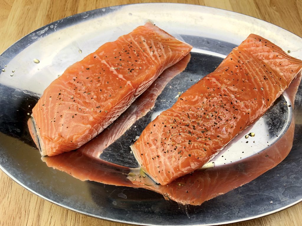 seasoned salmon filets