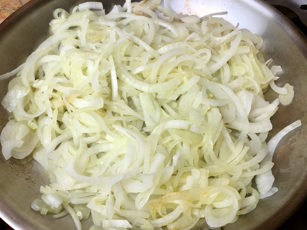 cook onions to translucent