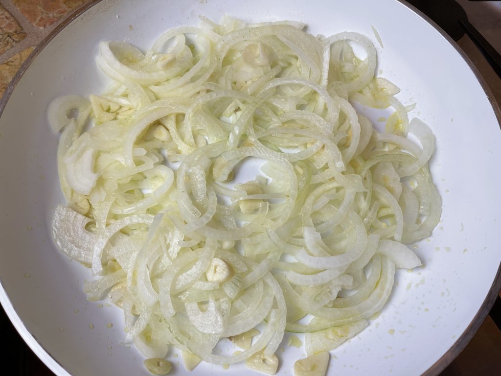 saute onions and garlic