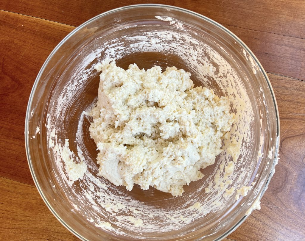 combine wet and dry ingredients together