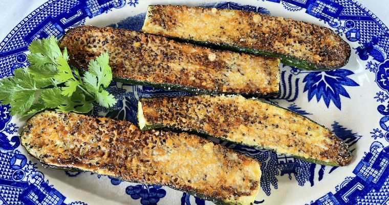 Zucchini with Black Pepper Butter and Crispy Parmesan