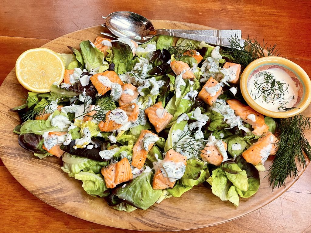 Salmon with Creamy Dill Dressing