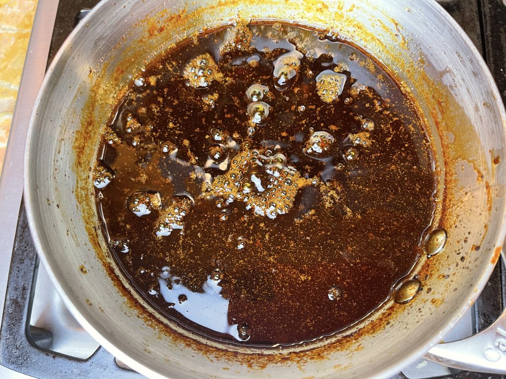 then reduce heat and stir in the cornstarch/water to thicken the sauce
