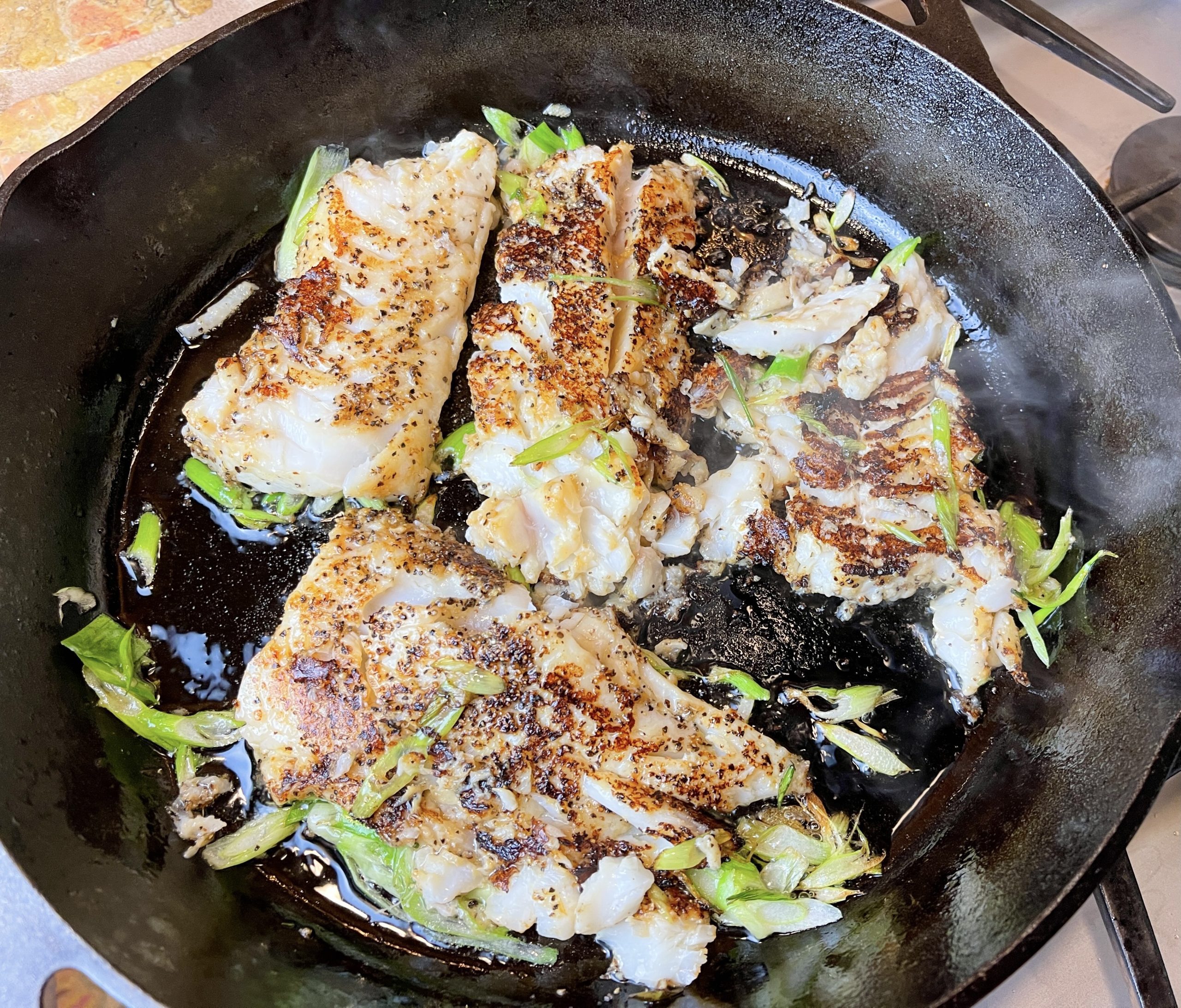 Salt & Pepper Fish with Scallion Rice – GF Chow