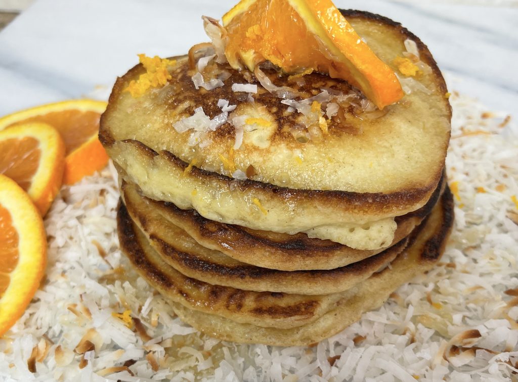 Orange Coconut Pancakes (Gluten Free)