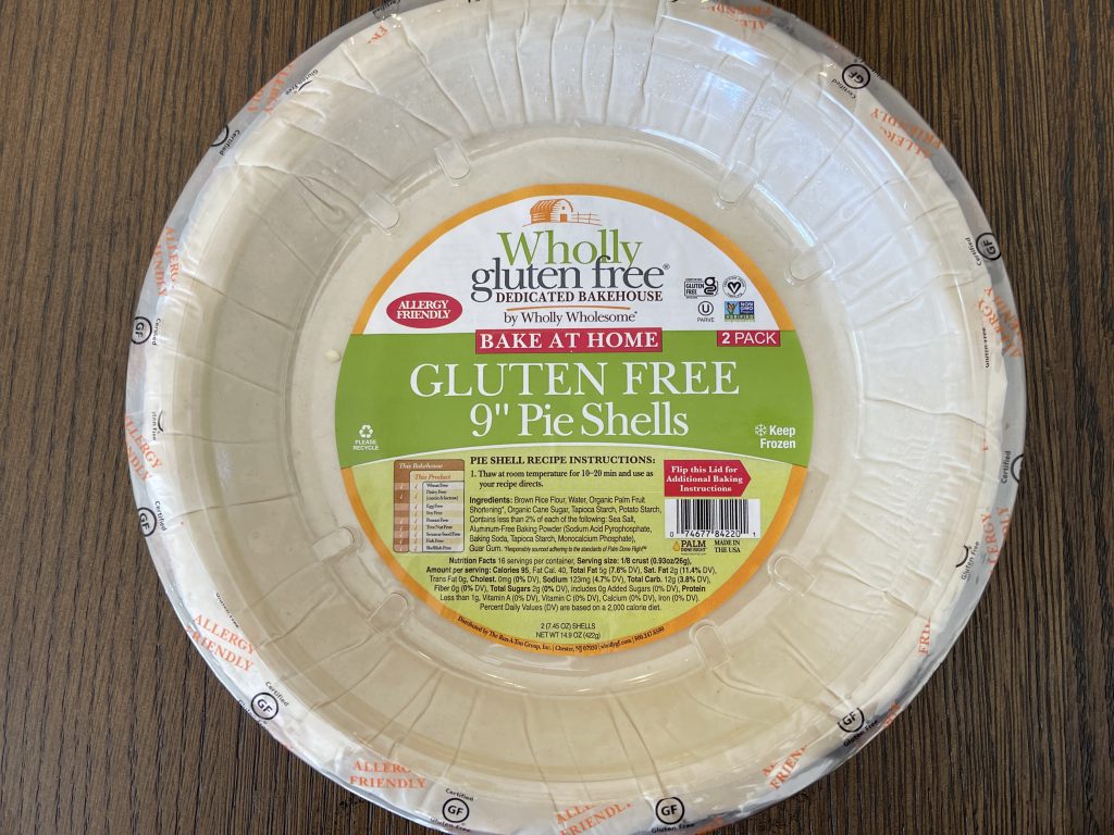 frozen 9" gluten free pie shell