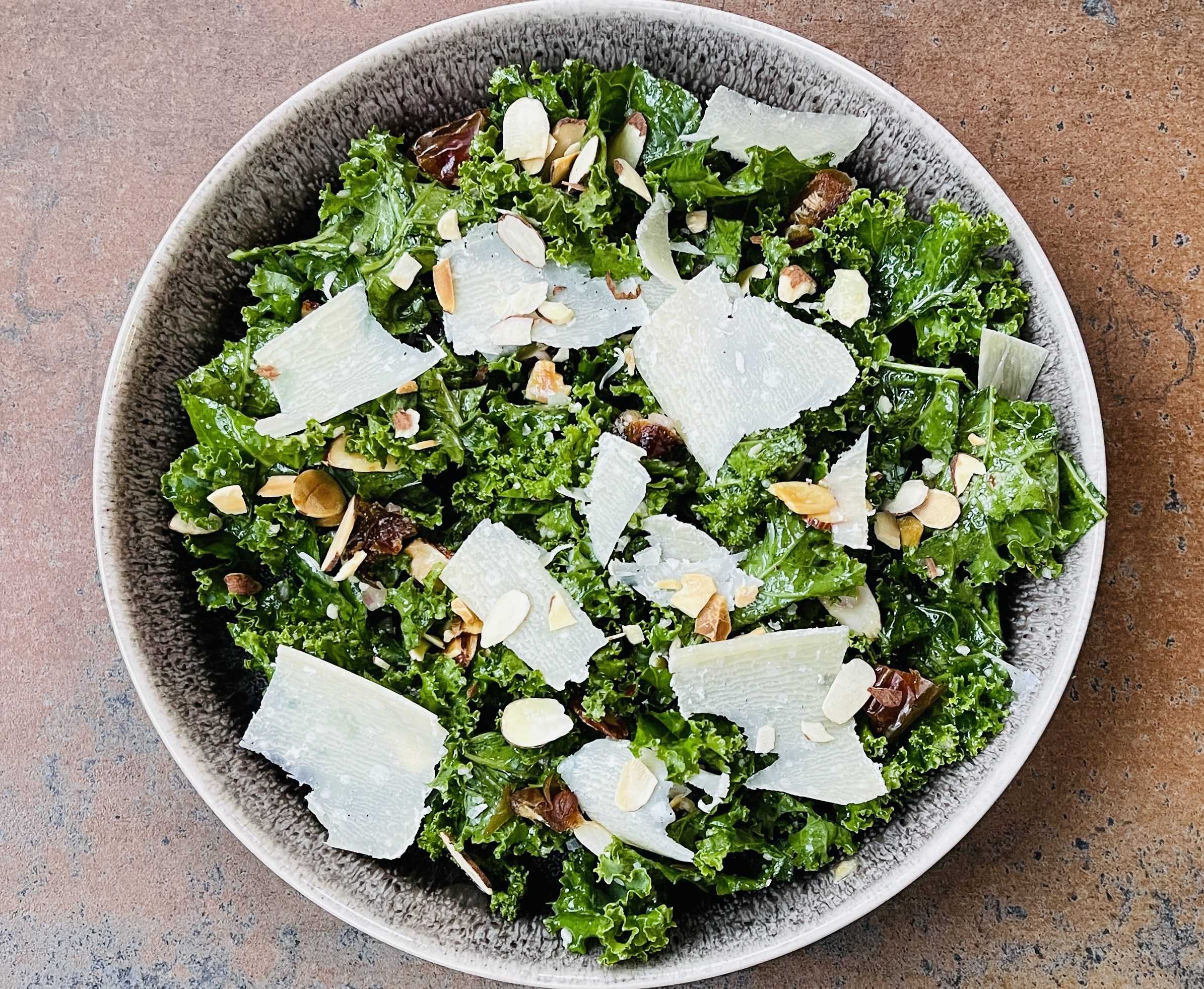 Kale Salad with Dates, Parmesan, and Almonds