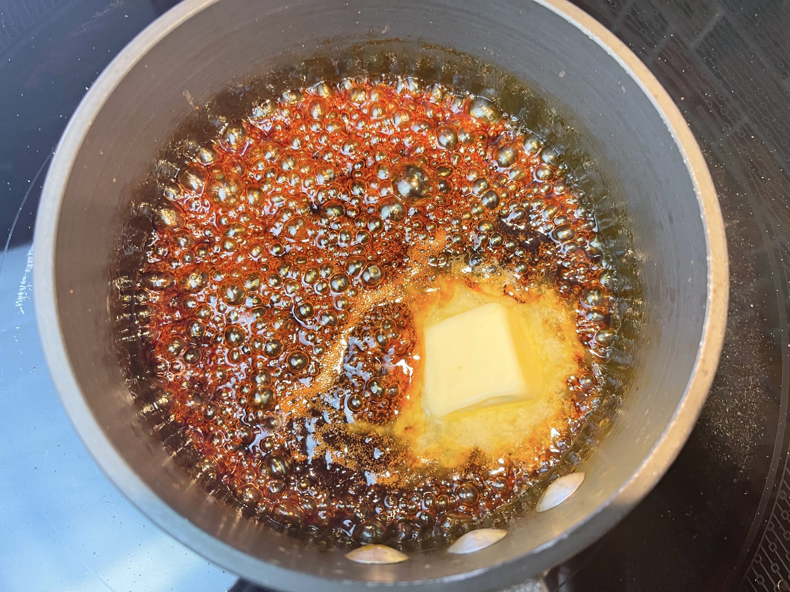 Add the Frank's Red Hot Original and butter to the caramel