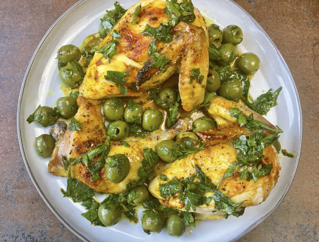 Tangy Chicken with Olive Herb Dressing