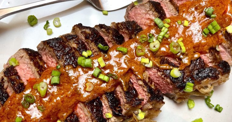 Steak with Hot Miso Butter