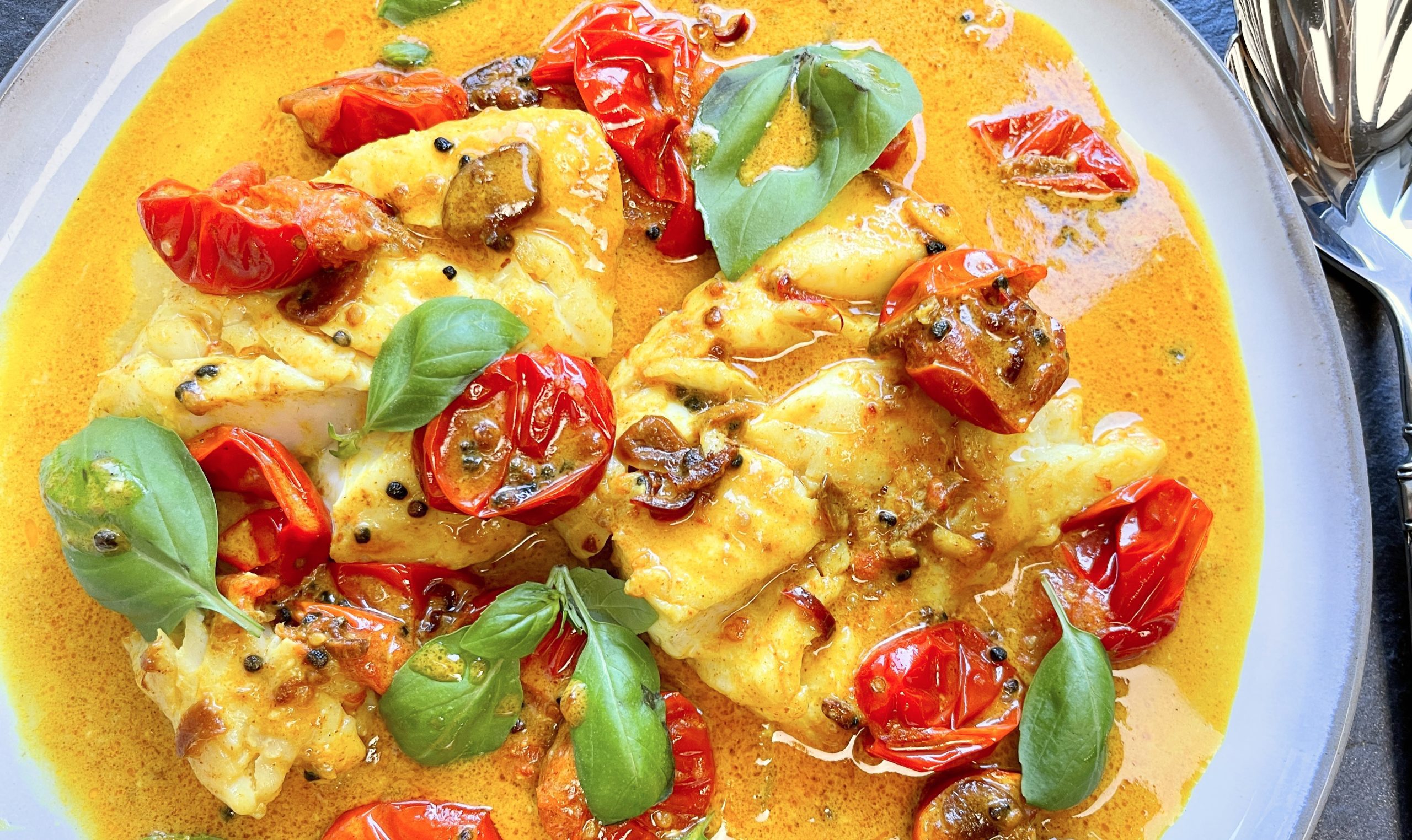 Poached Cod in Tomato Curry