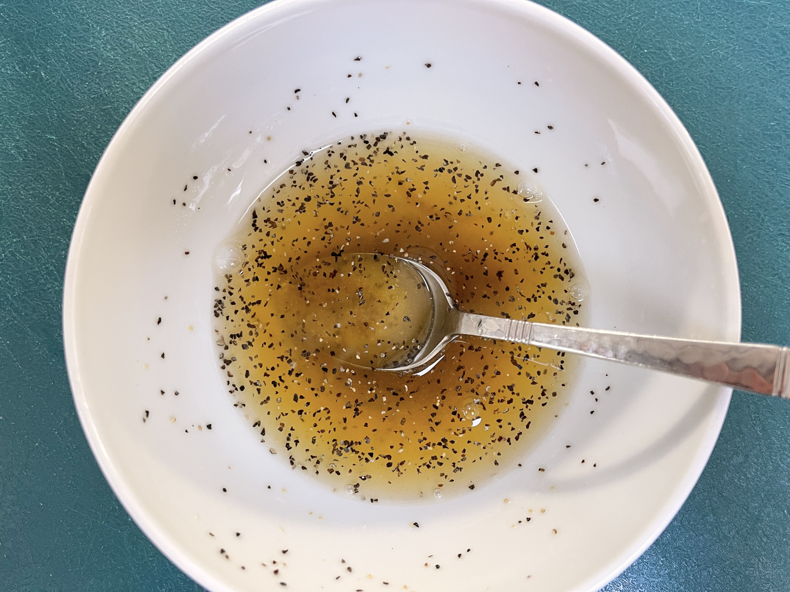 combine honey, water, salt and black pepper together