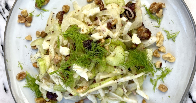 Fennel-Celery Salad with Walnuts and Blue Cheese