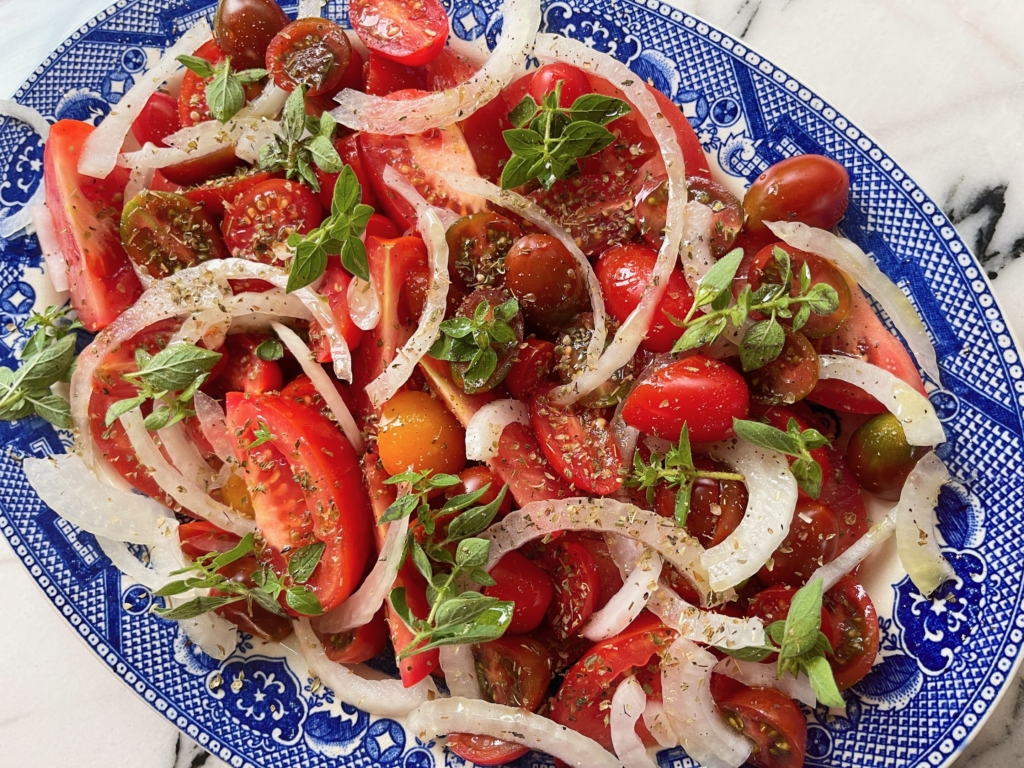 Tomato, Onion, and Oregano Salad