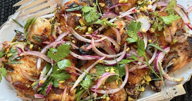 GRILLED CHICKEN WITH CITRUSY MIDDLE EASTERN RELISH