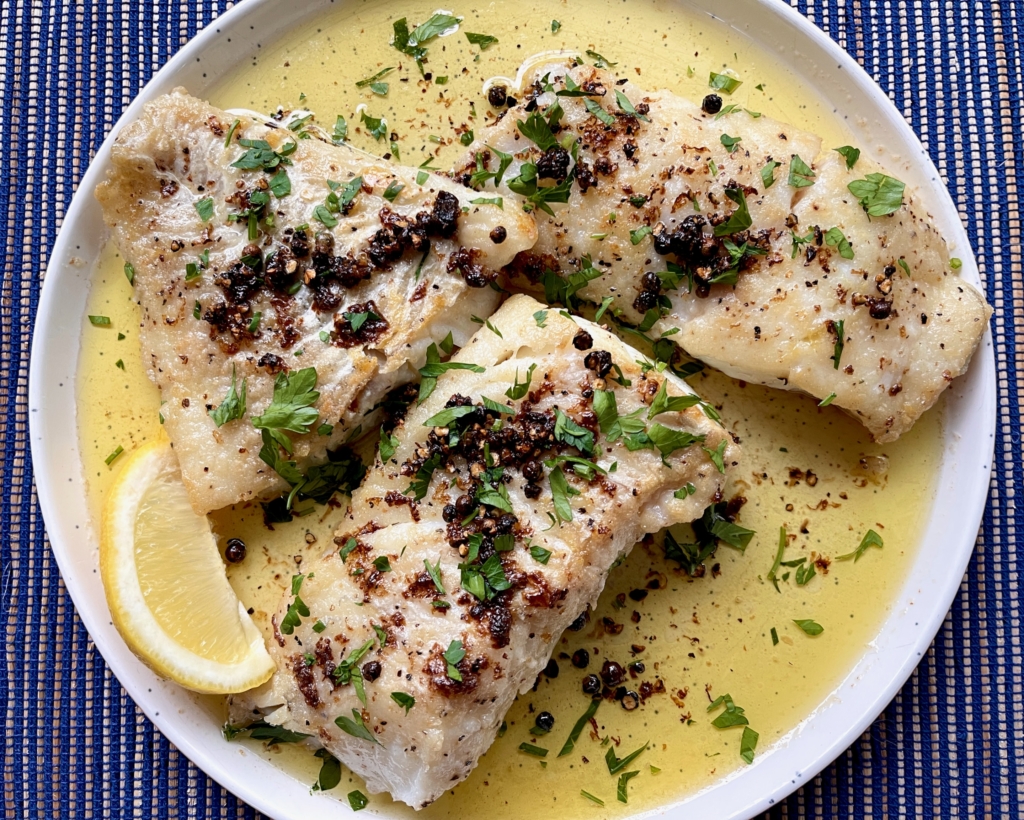 Buttery Black Pepper Fish Fillets