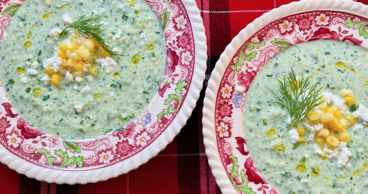 Quick and Easy Herb-y Cucumber Soup