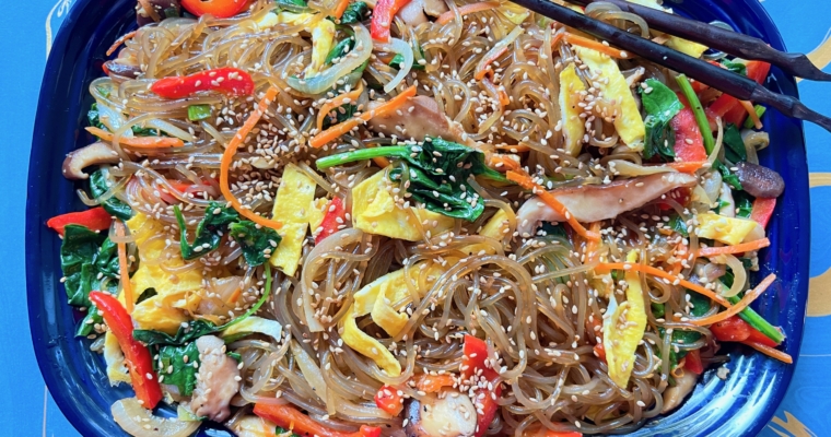 Veggie Japchae (Korean Noodles) – Gluten Free