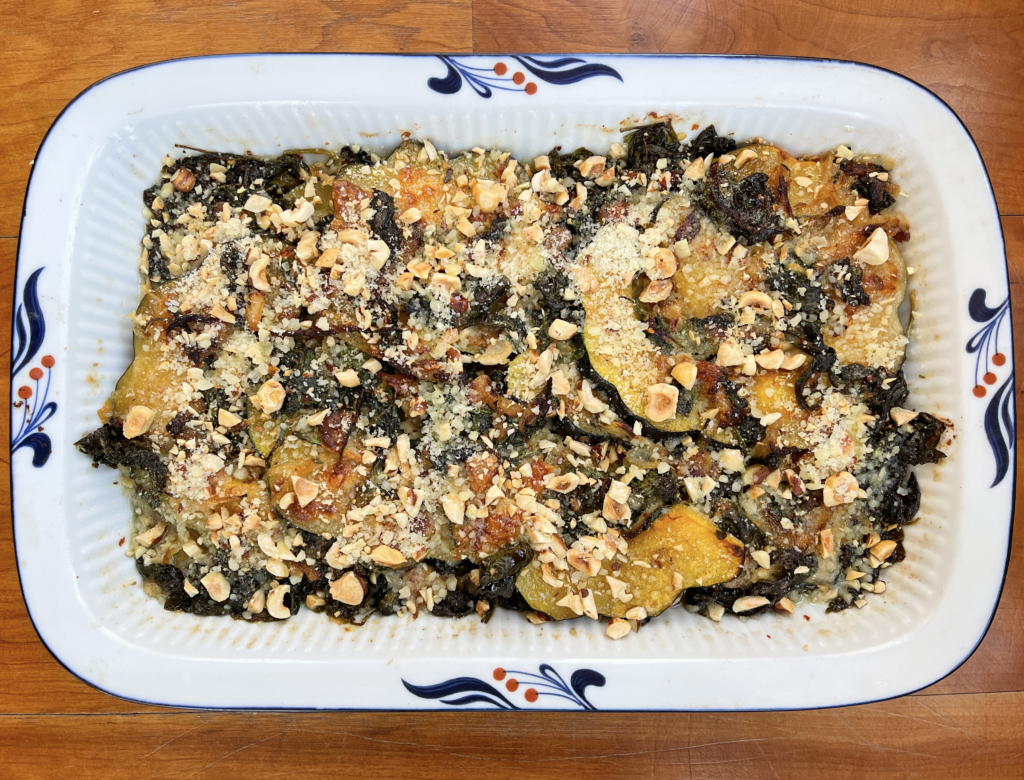 Cheesy, Crunchy Squash Gratin